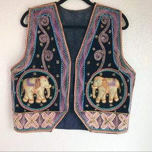 Vintage Sequin Embroidered Vest